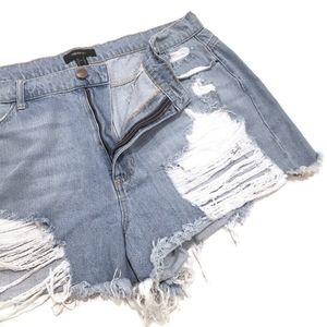 Forever 21+ Distressed Distryoed Cut Off Shorts
